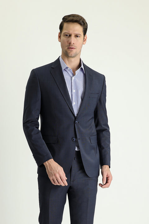 Dark Navy 7 Drop Slim Fit Narrow Cut Wool Suit
