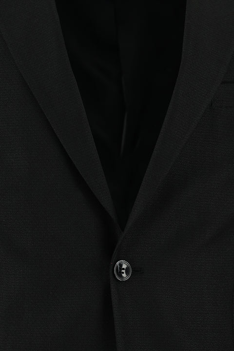 Black 6-Drop Regular Fit Standard Cut Suit