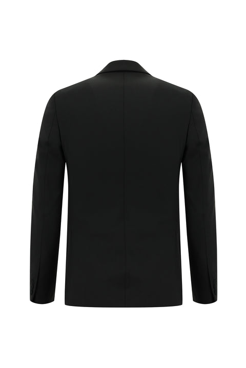 Black 7 Drop Slim Fit Narrow Cut Pointed Collar Vest Wool Tuxedo & Groom Suit