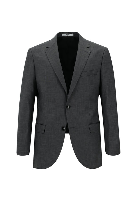 Medium Gray 6 Drop Regular Fit Standard Cut Patterned Suit