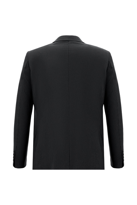 Black 7 Drop Super Slim Fit Extra Narrow Cut Striped Suit