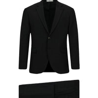 Siyah 7 Drop Slim Fit Dar Kesim Desenli Takım Elbise