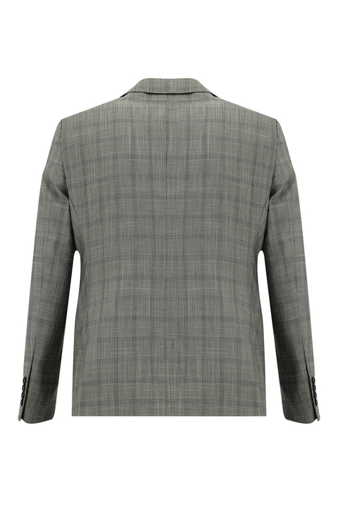 Medium Gray 7 Drop Slim Fit Plaid Suit