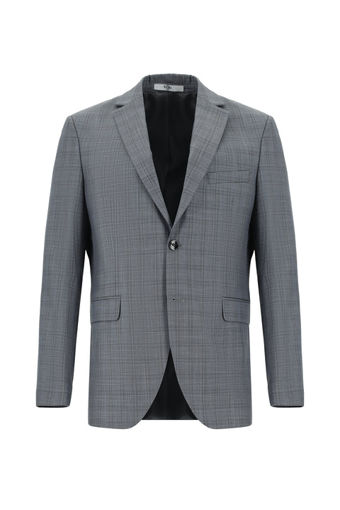 Light Anthracite 6 Drop Regular Fit Standard Cut Plaid Suit