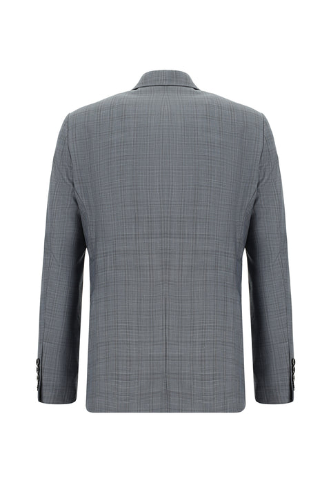 Light Anthracite 6 Drop Regular Fit Standard Cut Plaid Suit