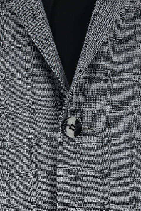 Light Anthracite 6 Drop Regular Fit Standard Cut Plaid Suit