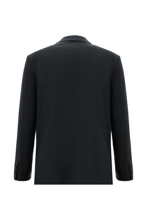 Black 7 Drop Slim Fit Narrow Cut Wool Plaid Suit