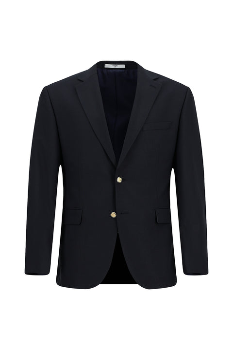 Koyu Lacivert 7 Drop Slim Fit Dar Kesim Yünlü Blazer Ceket