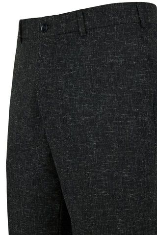 Koyu Antrasit 4 Drop Relaxed Fit Rahat Kesim Keten Karışımlı Klasik Kumaş Pantolon