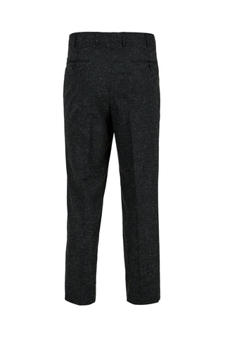 Koyu Antrasit 4 Drop Relaxed Fit Rahat Kesim Keten Karışımlı Klasik Kumaş Pantolon