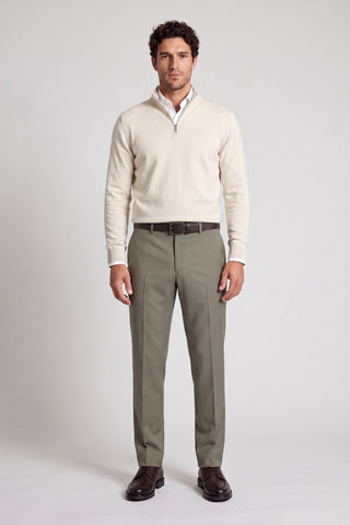 Açık Vizon 4 Drop Relaxed Fit Rahat Kesim Klasik Kumaş Pantolon