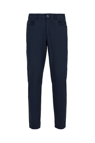 Orta Lacivert Relaxed Fit Rahat Kesim Likralı 5 Cep Kanvas / Chino Pantolon
