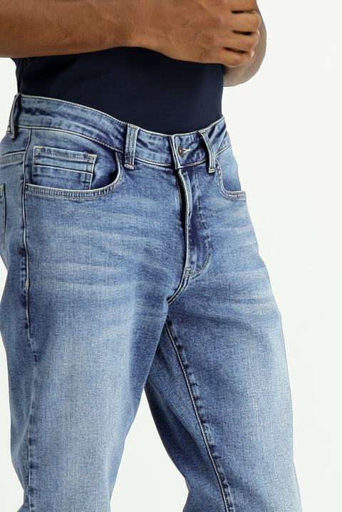 Dark Navy Slim Fit Stretch Denim Pants