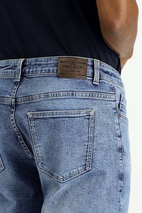 Dark Navy Slim Fit Stretch Denim Pants