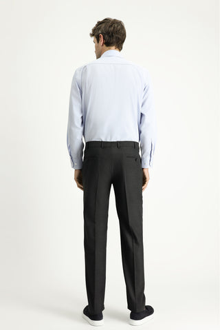 Koyu Füme 6 Drop Regular Fit Standart Kesim Yünlü Klasik Kumaş Pantolon