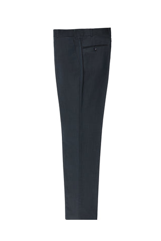 Koyu Antrasit 6 Drop Regular Fit Standart Kesim Klasik Desenli Kumaş Pantolon
