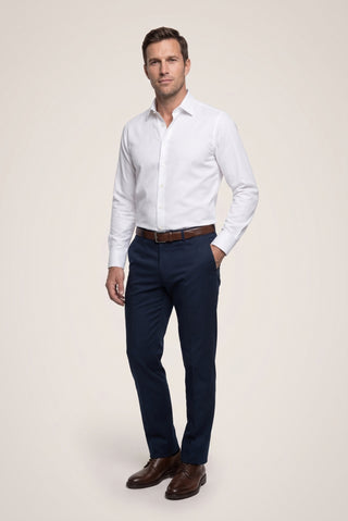 Beyaz Uzun Kol Regular Fit Non Iron Ütü Gerektirmeyen %100 Pamuk Klasik Gömlek