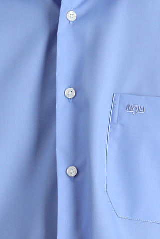 Aqua Mavisi Uzun Kol Non Iron Klasik Pamuklu Kolay Ütülenebilir Gömlek