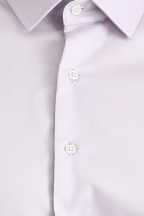 Lilac Long Sleeve Slim Fit Narrow Cut Non-Iron Classic Cotton Shirt