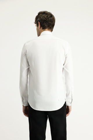 Beyaz Uzun Kol Slim Fit Dar Kesim Non Iron Klasik Pamuklu Gömlek
