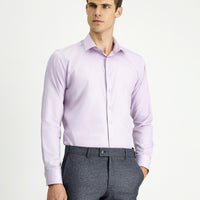 Lilac Long Sleeve Slim Fit Classic Non-Iron Cotton Shirt