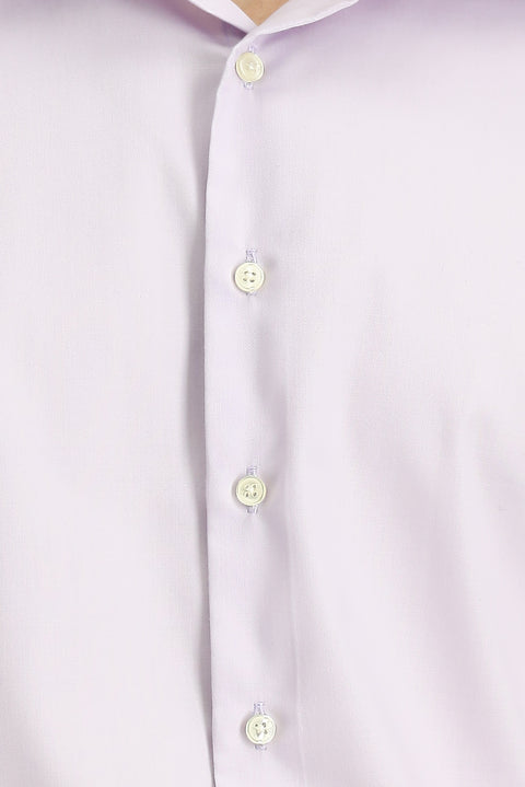 Lilac Long Sleeve Slim Fit Classic Non-Iron Cotton Shirt