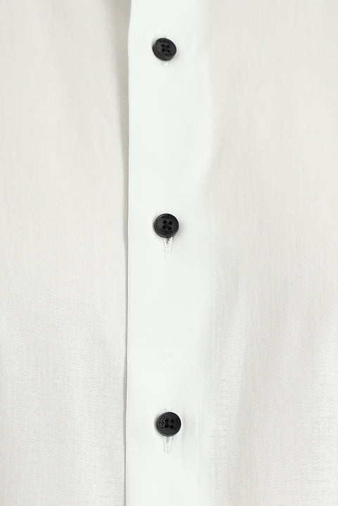 White Wing Collar Classic Cotton Shirt