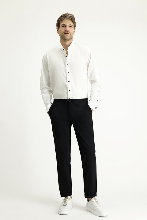 White Wing Collar Classic Cotton Shirt