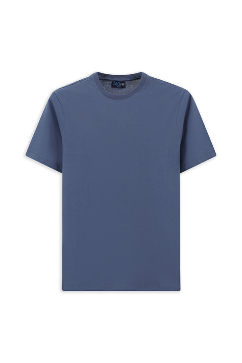 Indigo Crew Neck Slim Fit 100% Cotton T-shirt