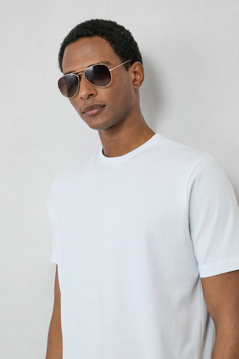 White Crew Neck Slim Fit 100% Cotton T-shirt