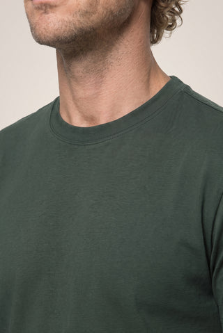 Koyu Antrasit Bisiklet Yaka Slim Fit %100 Pamuk Tişört