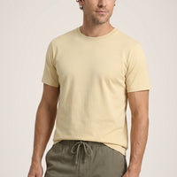 Medium Mink Crew Neck Slim Fit 100% Cotton T-Shirt