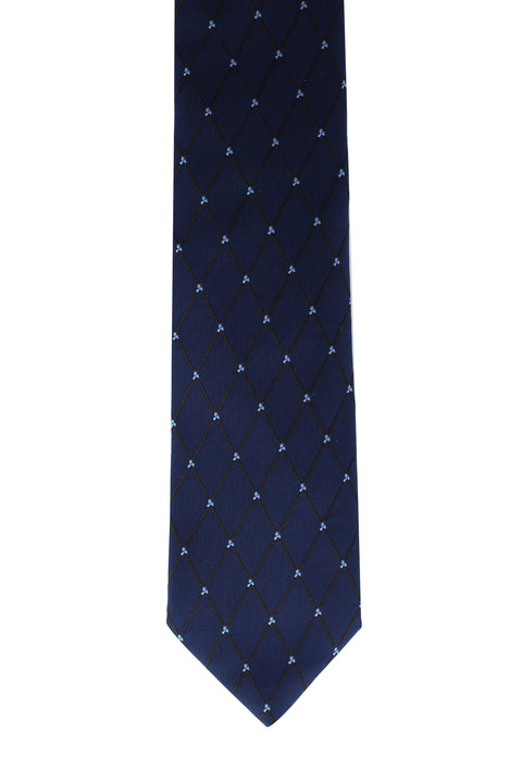 Dark Navy Patterned Tie