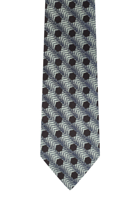 Dark Brown Patterned Tie