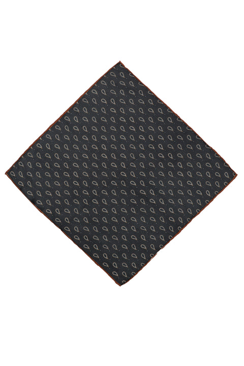 Black Patterned Handkerchief