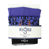 Navy Blue 2-Pack Cotton Patterned Boxer Set