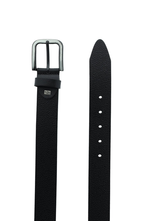 Black Leather Sports Belt