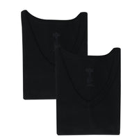 Black 2-Piece V-Neck Cotton Tank Top Set