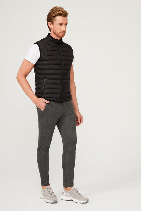 Medium Gray Slim Fit Narrow Cut Jogger Pants