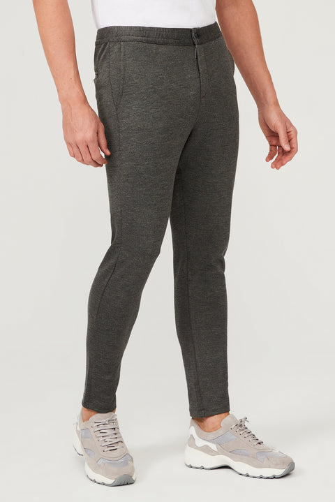 Medium Gray Slim Fit Narrow Cut Jogger Pants