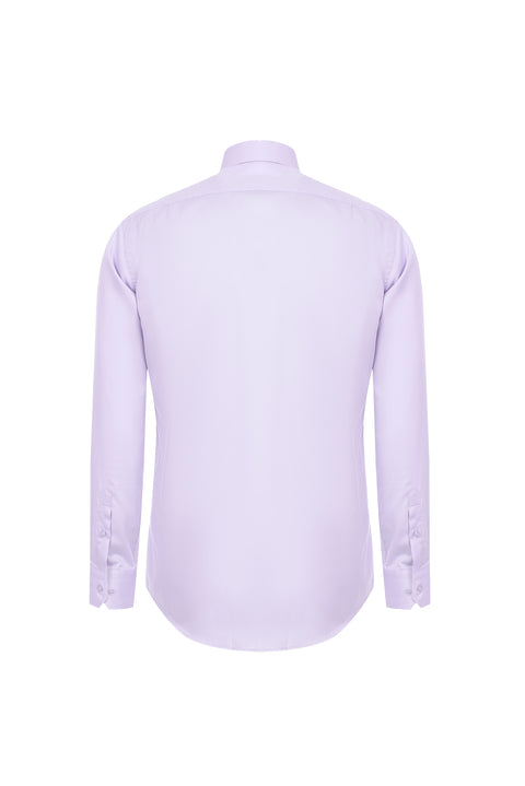 Lilac Long Sleeve Non-Iron Classic Cotton Shirt