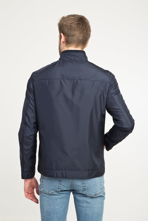 Medium Navy Slim Fit Narrow Cut Seasonal Sport Jacket
