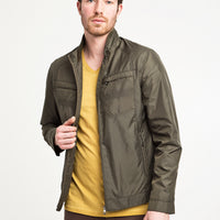 Orta Haki Slim Fit Dar Kesim Mevsimlik Spor Mont