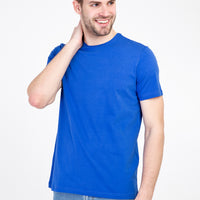 Navy Blue Crew Neck Slim Fit Narrow Cut T-Shirt