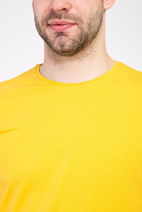 Dark Yellow Crew Neck Slim Fit T-Shirt