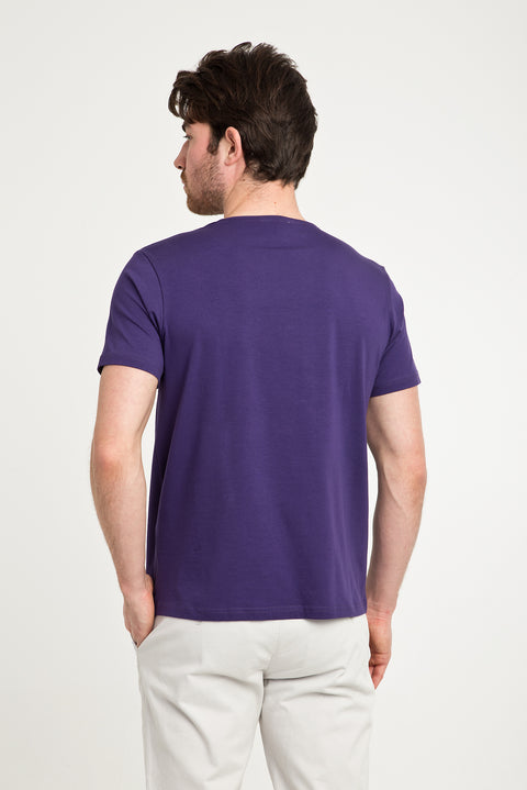Purple V-Neck Slim Fit T-Shirt