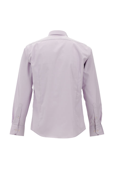 Lilac Long Sleeve Slim Fit Classic Non-Iron Cotton Shirt