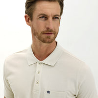 Stone Pocket Polo Collar Regular Fit Cotton T-Shirt