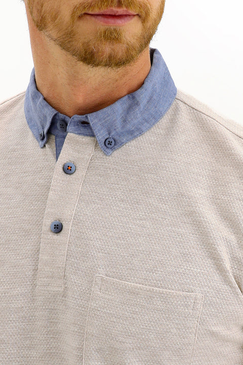 Light Brown Polo Collar Regular Fit T-shirt