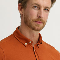 Tile-colored Polo Collar Shirt T-shirt